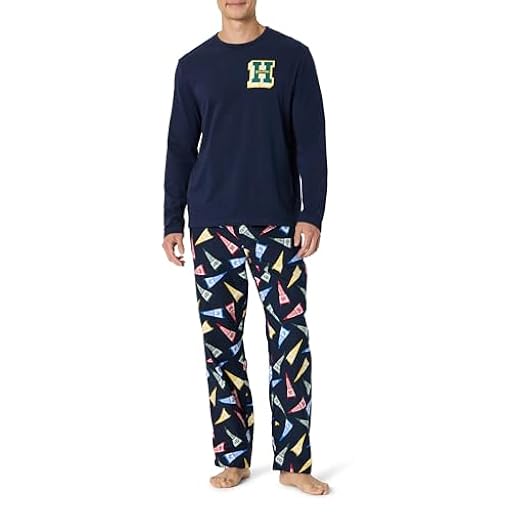 Amazon Essentials Harry Potter - DC Comics - Looney Tunes Conjunto de Pijama en Franela Hombre, Banderines de Hogwarts, XXL | Ya disponible en tu tienda friki favorita! En mundofriki.es!