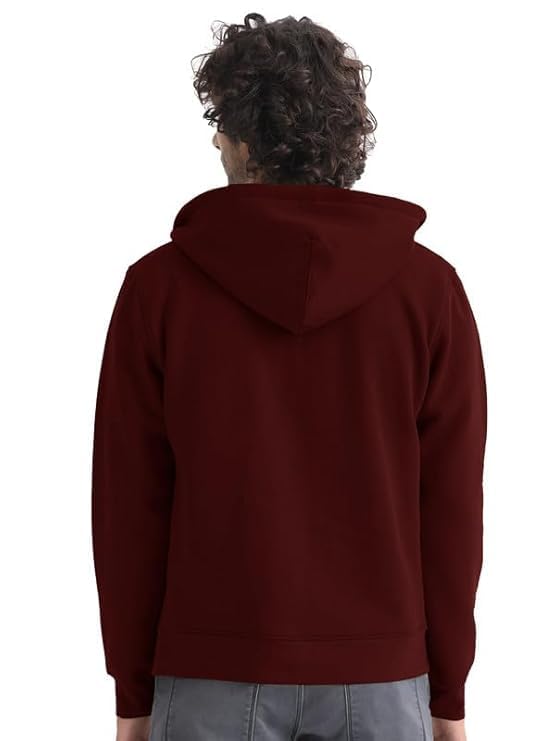 Image of DROBE Plain Chain Hooded Zipper Hoodie for Unisex