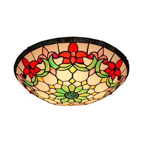 Plafonnier de Style Vintage YRYRYW 16 Pouces en Vitre pour Couloir