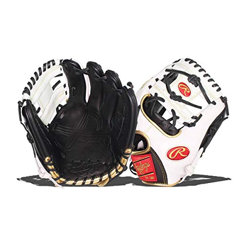 Rawlings Encore Youth Baseball Glove, Black, White, Gold, 11.5 inch