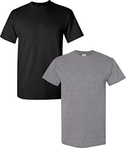 T-shirt gris homme coton Gildan XX-Large pour le quotidien relax