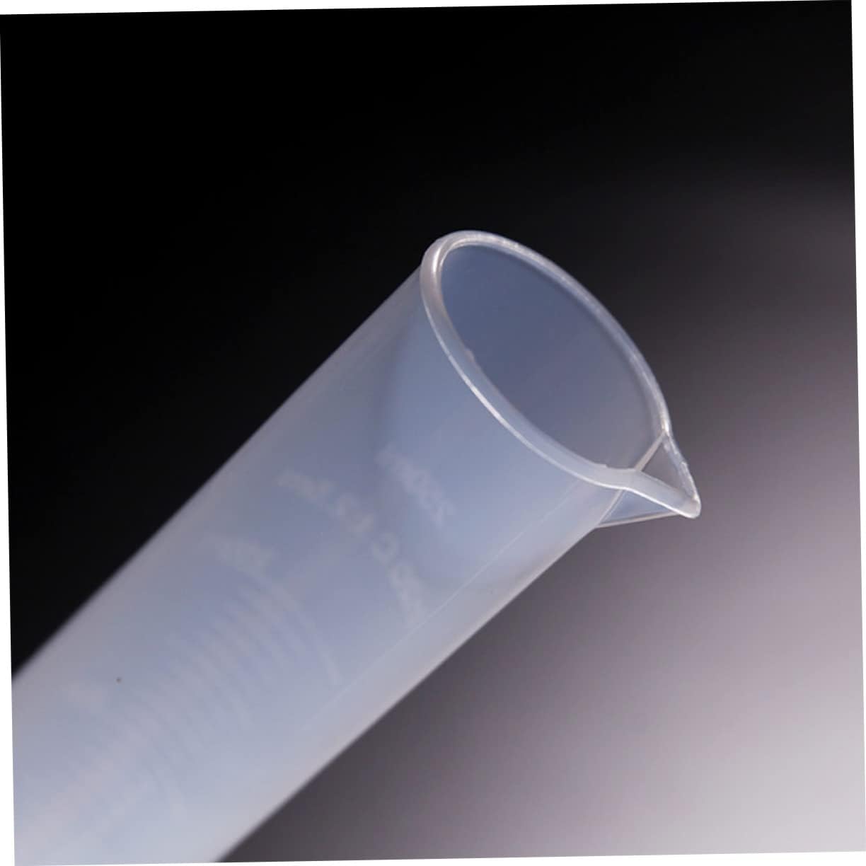 5pcs Plastic Graduated Measuring Cylinder Kit Science Cups Hexagonal Base for Lab and Home Use