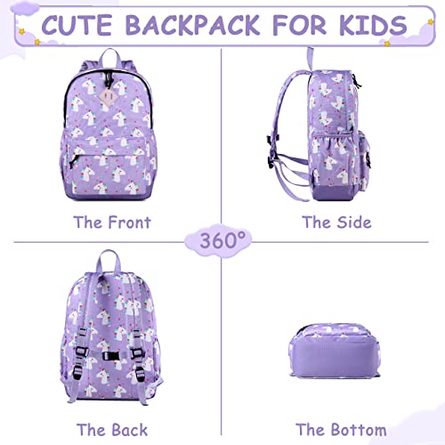 Vaschy Toddler Backpack For Girls, Cute Lightweight Water Resistant Preschool Backpack For Kindergarten Little Girls Bookbag Unicorn #TOP4
