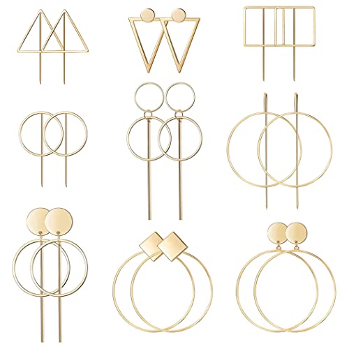 JeweBella 9 Paar Ohrringe Hängend für Damen Frauen Hypoallergen Knorpel...