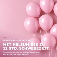 Luftballons Rosa – 100 Stück, Ø 27 cm, Babyparty, Taufe, Party & Geburtstag – Ansicht 7