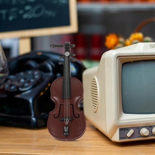 Garneck Dollhouse Miniature Musical Instrument Set: 1:12 Scale Tiny Violin Mini Piano Trumpet Saxophone and Guitar Model for Dollhouse Accessories DIY Crafts Micro Landscape Decor Party Favor for Kid