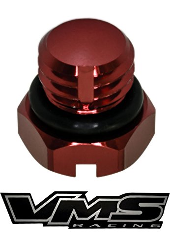 Vms Racing 01-16 Red Billet Air Bleed Bleeder Screw Plug For Fuel Filter Housing Compatible With Chevy Chevrolet Silverado 2500 3500 Hd Duramax 6.6L V8 Diesel Engine 2001-2016 #TOP3