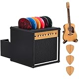 Design Unique : Ce porte-plectre en forme d'amplificateur de guitare et de guitare acoustique offre non seulement des avantages fonctionnels, mais constitue également un complément esthétique à vos accessoires de guitare. Les formes créatives en font un élément indispensable de votre collection d'accessoires pour guitare