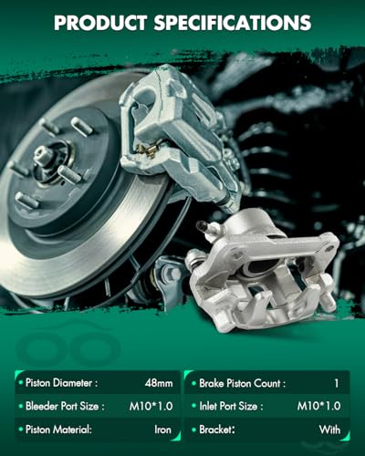 Image of SCITOO 19B1212 Front Right Disc Brake Caliper w /Bracket Fit For Asuna For Sunrunner 1992-1993,For Suzuki For Sidekick 1989-1998,For Suzuki For X-90 1996-1998, Single Piston