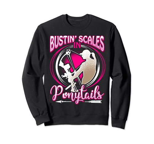 Bowfishing Bustin Scales In Ponytails Girls Sweatshirt
