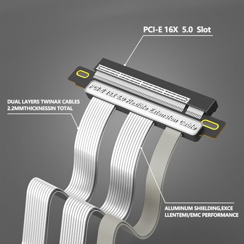 Câble PCI-E 5.0 16X pour montage vertical GPU idéal pour modifier son PC