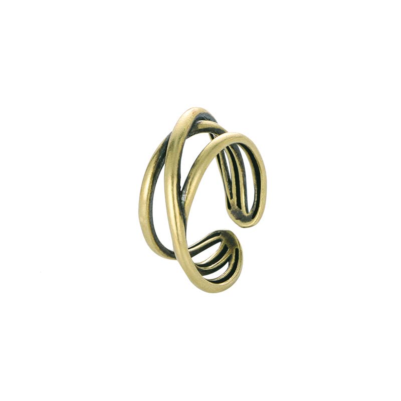 Bague en Couches RLKHXBS en Cuivre Antique Style Vintage Anti-Taches