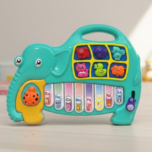 Image of StarAndDaisy Musical Piano for Babies, Animal Voice Sound Toy Piano with Colorful Keys, Animal Shape Activity Toy for Kids with Light & Sound, Early Learning Toys for Toddlers.