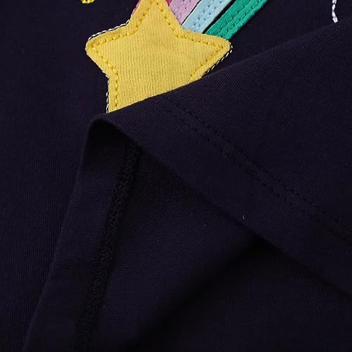 Girls' Long Sleeve Cotton Autumn Casual Crewneck Printed Sweater 2 Pack Girls' Long Sleeve4