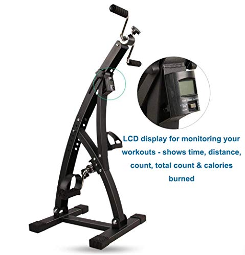 Vélo d'exercice stationnaire avec moniteur LCD et pédalier réglable - 3