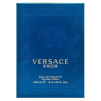 Versace Eros Eau de Toilette Spray for Men, 3.4 Fl Oz