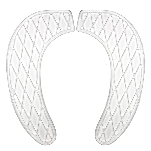 Owfeel Tankdeckel-Abdeckungen, Gel-WC-Sitzkissen, für Badezimmer, Reisen (transparent)