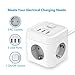 JSVER Cube Enchufe USB con 3 Puertos de USB y 3 Tomas...