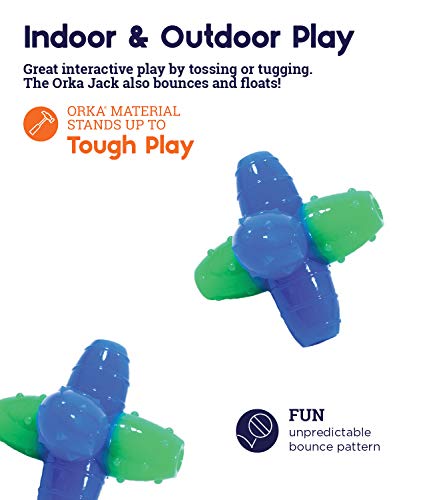 Image of Petstages Orka Jack Green /Blue Treat-Dispensing Dog Chew Toy