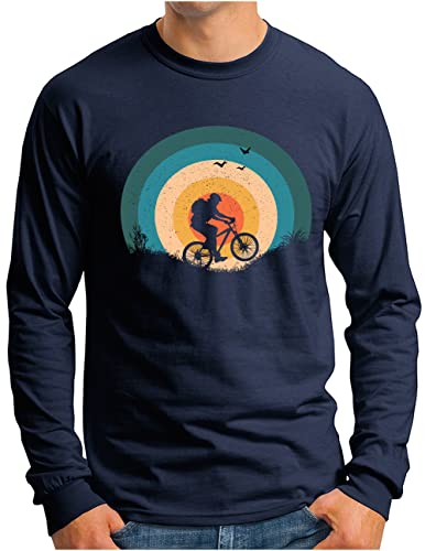 T-shirt vélo manches longues homme OM3 confortable pour VTT et cyclisme L