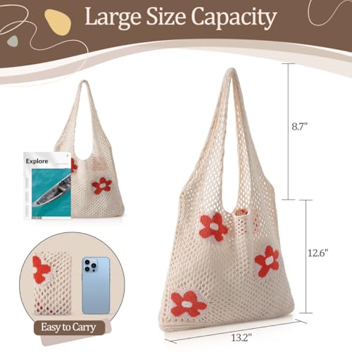Bolso de Playa Premillow Crochet Tote para Mujer miniatura 5
