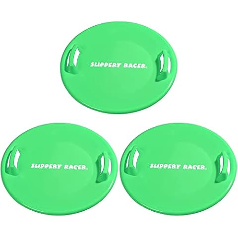 Slippery Racer Downhill Pro Saucer Disc Snow Sled (3 Pack) Cover