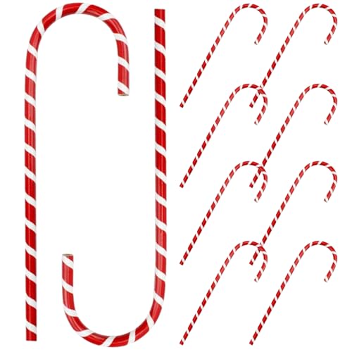 Bolígrafos de Navidad, 10 piezas de 7.9 pulgadas lápiz de caña de dulces de Navidad rojo y blanco con tinta negra, lápices para regalos de fiesta de suministros de papelería