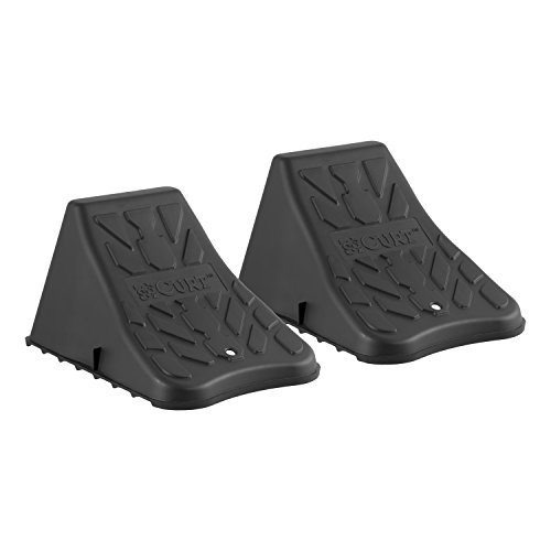 Curt 22800 Black Plastic Wheel Chocks, Vehicle, Trailer, Truck, Rv, 2-Pack #TOP6