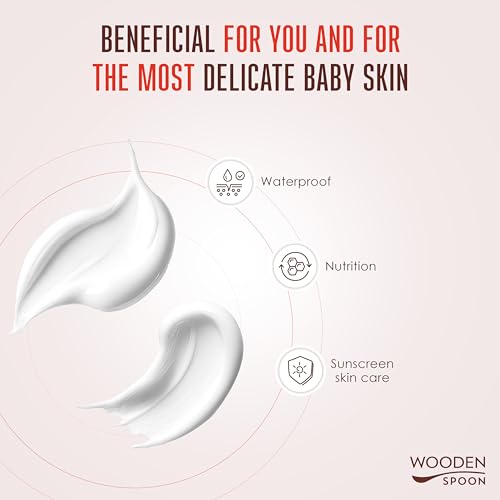 Wooden Spoon Gesichts- und Körper-Sonnenlotion SPF50 für Babys und Erwachsene 150 ml Unsichtbares Zink