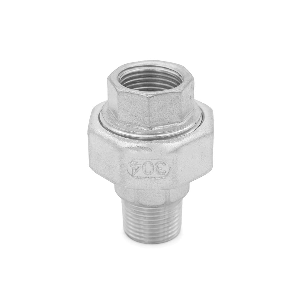 Accesorio de unión BSPT macho hembra para tubería de acero 304