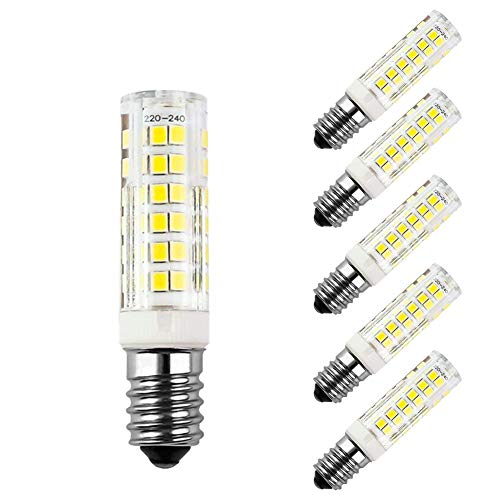 Allesgute 5x 7W E14 LED Ampoules Blanc Froid 6000K,600LM 60W équivalent Ampoule à Incandescence,AC 230V,360° angle de faisceau Cover