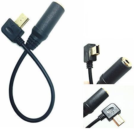 DragonTrading 3.5mm Microphone Adapter Cable For GitUp Git1/Git2 WiFi Action Camera and Other Mini USB 10Pin Camera,Gold plating interface port Branded