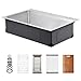 VEVOR Drop In Kitchen Sink 33 Inch Kitchen Sink Workstation, 304 Stainless Steel Top Mount Sinks, Drop-In Single Bowl with Ledge & Multiple Accessories Sink for RV, Prep Kitchen, Bar 33 x 22 x 9inch