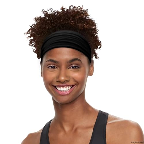 Image of Forchrinse Sport Headband for Men Women 6 Pack Workout Sweatband Moisture Wicking Headband Travel Hair Wrap