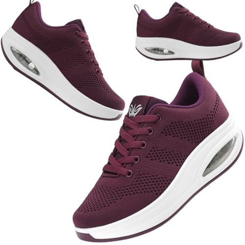 Image of Walking Shoes for Women Air Cushion Nurse Slip Resistant Work Sock Sneakers Food Service Platform Comfortable Weight Light