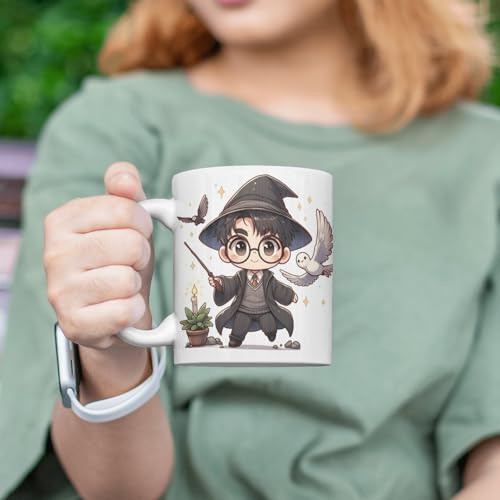Image of Half Engineer Gifts - HE Herry Potter Printed Coffee Mug 325ml with Fridge Magnet | Birthday & Return Gift for Kids Friends Brother Sister | Rakshabandhan, Diwali, Christmas, New Year | Home Office