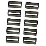 MonkeyJack 10pcs 20mm Watch Band Strap Keeper Loop Black Rubber