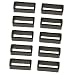 MonkeyJack 10pcs 20mm Watch Band Strap Keeper Loop Black Rubber