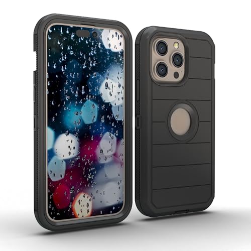 Image of KLD Hard Back Case for Apple iPhone 15 Pro MAX Cover Military Grade Protection Heavy Duty Rugged Shockproof Smart Case - Black