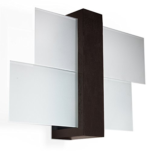 Sollux Lighting 1 SL.0075 - Lámpara de pared cuadrada para salón, cristal...