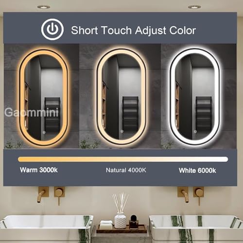 Black Ceiling-Mounted LED Double-Sided Mirror with Touch Control, 360° Rotation, Adjustable Brightness, Perfect for Bathrooms, Living Rooms, and Entryways (60x90cm)