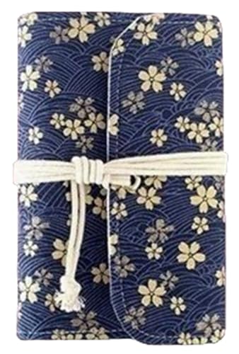 duwanlhridh 家計簿 袋分け家計簿 メモ帳 貯蓄管理バインダー 予算管理 綿と麻の生地ノートファスナーポケット付き ラベル付き ペンホルダー付き カードスロット付き 付箋付き 横罫線リフィル付き家庭用 (D)