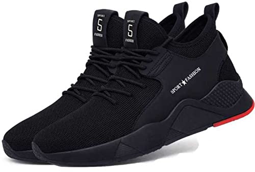 DzVR Mens and Boys Sports - Shoes for Running, Jogging, Gym Training, Walking, Camping, Hiking (Color-Black)