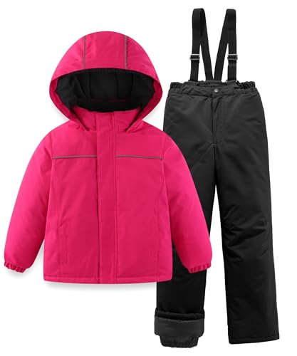 Image of M2C Boys Girls 2-Piece Snowsuit Thicken Patterned Ski Jackets and Pants