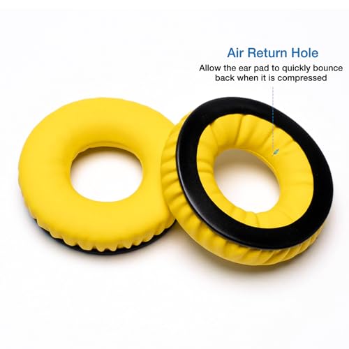 Image of Rainbow Color Ear Pads Headband Cushion Kits Compatible with Sennheiser HD25 HD250BT HD25-ll HD25S Il HMD25 Headphone Foam Covers (Yellow Sets)