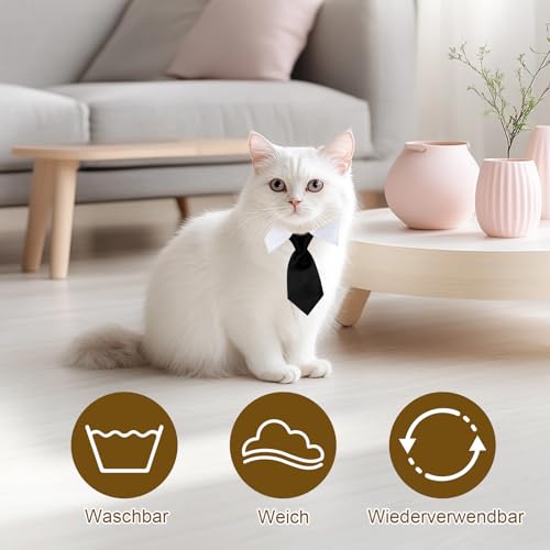 Fliege für Hunde und Katzen, Verstellbar Hund Katze Smoking Kragen, Hochzeit Haustier Krawatte, Kostüm für Katzen Hunde, Halsband Hund Klein für Hundegeburtstag Hochzeit Ostern (S Size