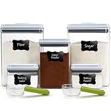Mirafure Pop Push Button Airtight Food Storage Containers Baking Set 5 Pcs