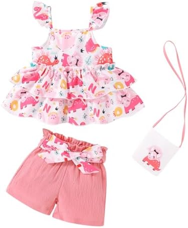 YOUNGER TREE Toddler Baby Girl Clothes Ruffle Sleeveless Strap Dr...