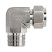 Brennan Industries N2501-05-04-SS Stainless Steel 90 Degree Elbow Double-Ferrule Tube Fitting, 1/4" NPT Male Thread, 5/16" Tube x 5/16" Male NPT (Pack of 5)