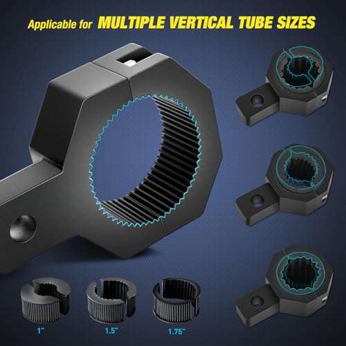 Image of Nilight 90023B 2-Pack (Standard) Mounting Bracket Kit LED Off-Road Light Vertical Bar Tube Clamp Roof Roll Cage Holder,2 Years Warranty,Black